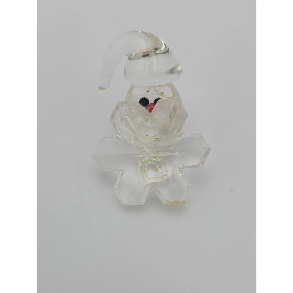 Vintage CFL Santa Claus Crystal Glass Figurine